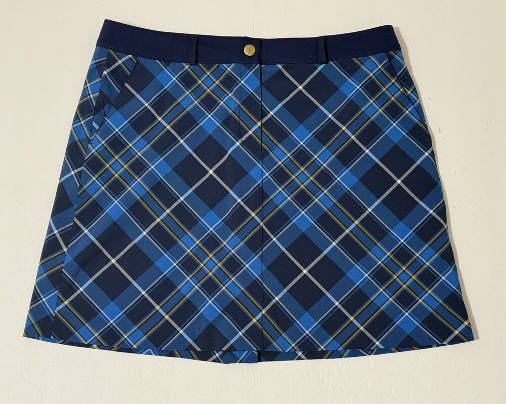 Lady Hagen Blue Plaid Pickleball Tennis Golf Skort, Size 10